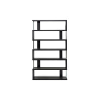 Baxton Studio Fp-6D Barnes Dark Brown Six-Shelf Modern Bookcase